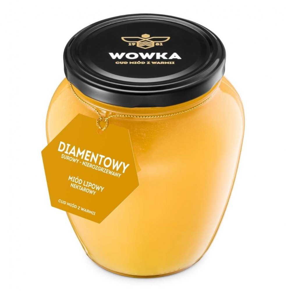 Miód lipowy Diamentowy Miody Wowka – surowy, nierozgrzewany